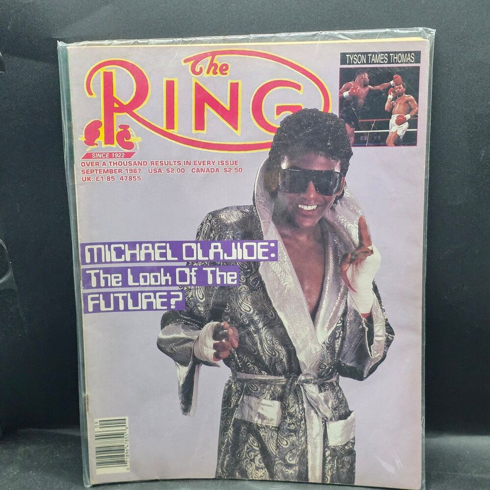 The Ring Magazine September 1987 Michael Olajide Mike Tyson Boxing Vinta